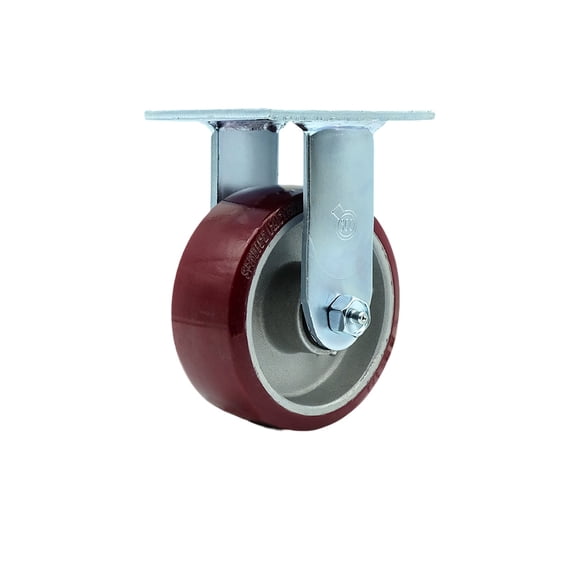 5 Inch Poly on Aluminum Wheel Rigid Caster with Ball Bearing Service Caster