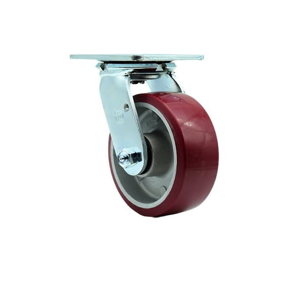 5 Inch Poly on Aluminum Wheel Swivel Caster with Roller Bearing Service Caster