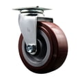 thumbnail image 1 of 5 Inch Poly on Polyolefin Wheel Swivel Caster with Roller Bearing Service Caster, 1 of 2