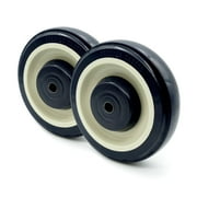 5 Inch Polyurethane Shopping Cart Wheels   Set of 2   Service Caster Brand