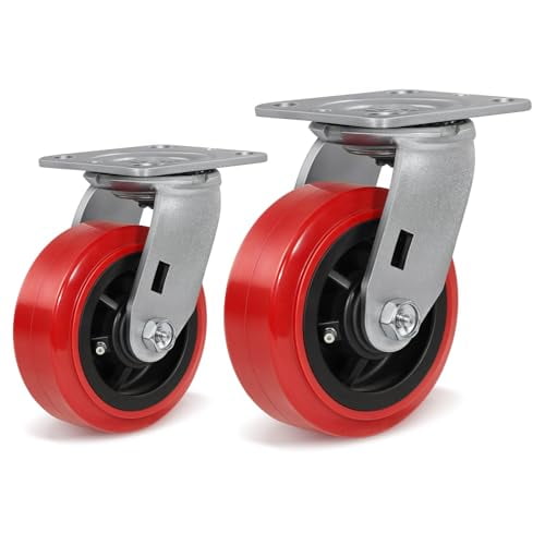 5 Inch Polyurethane Swivel Caster Wheel Heavy Duty 800 lbs  5x2 Industrial Cart Dolly Toolbox Trolley Replacement Wheel$$Tools & Hardware Other