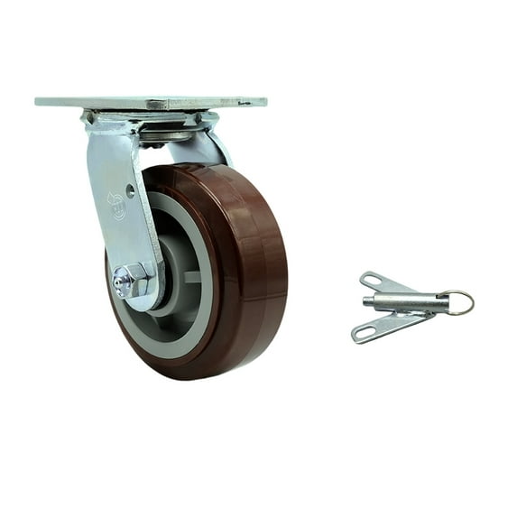 5 Inch Polyurethane Swivel Caster with Ball Bearing and Swivel Lock SCC