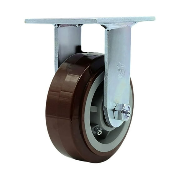 5 Inch Polyurethane Wheel Rigid Caster with Roller Bearing Service Caster Brand