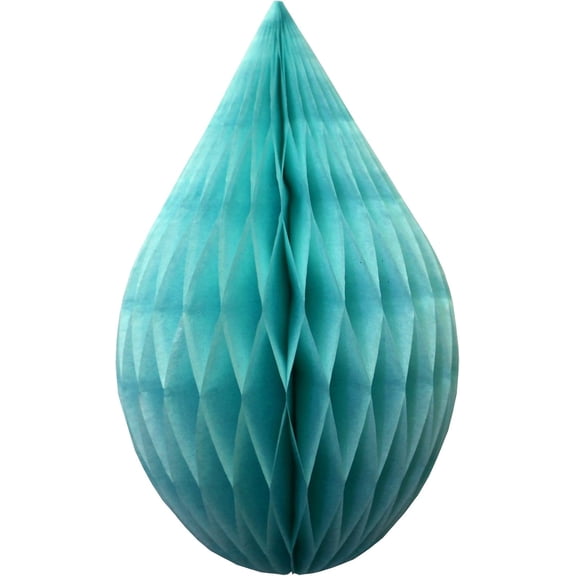 5 Inch Rain Drop Ornament Decoration (Light Blue)