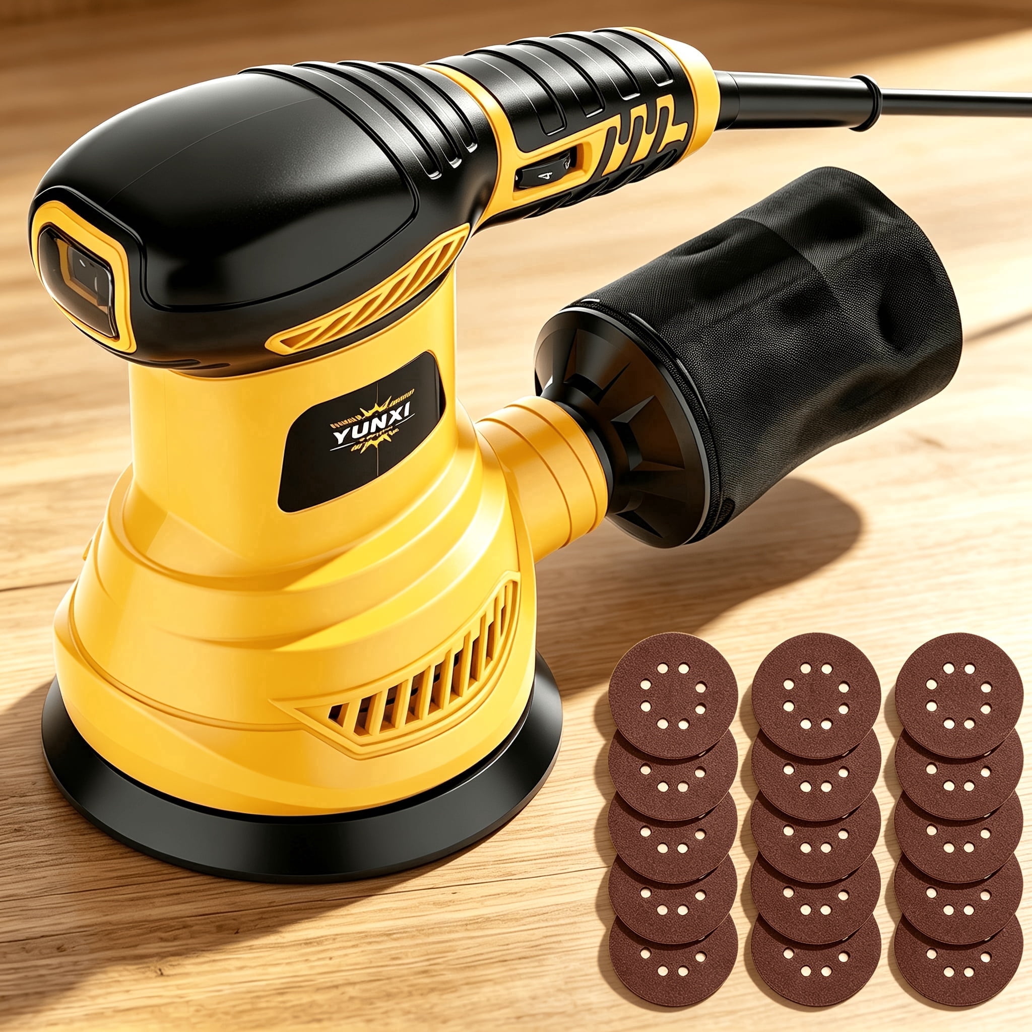 Palm Sander, Adjustable speed, Very Suitable for Polishing Wood Surfaces