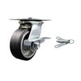thumbnail image 1 of 5 Inch Rubber on Aluminum Caster with Ball Bearing and Brake/Swivel Lock SCC, 1 of 2