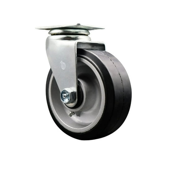 5 Inch Rubber on Aluminum Wheel Swivel Caster with Ball Bearing SCC