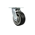 thumbnail image 1 of 5 Inch Rubber on Aluminum Wheel Swivel Caster with Roller Bearing Service Caster, 1 of 2
