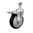 thumbnail image 1 of 5 Inch SS Black Polyurethane 12mm Threaded Stem Caster with Total Lock Brake, 1 of 2