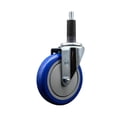 thumbnail image 1 of 5 Inch SS Blue Poly Wheel Swivel 1 Inch Expanding Stem Caster SCC, 1 of 2