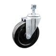 thumbnail image 1 of 5 Inch SS Hard Rubber Wheel Swivel 12mm Threaded Stem Caster Service Caster, 1 of 2