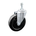 thumbnail image 1 of 5 Inch Hard Rubber Wheel Swivel 3/8 Inch Threaded Stem Caster Service Caster, 1 of 2