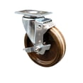 thumbnail image 1 of 5 Inch SS High Temp Phenolic Swivel Top Plate Caster with Brake Service Caster, 1 of 2
