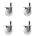 thumbnail image 1 of 5 Inch Nylon Swivel 3/4 Inch Expanding Stem Caster Set Total Lock Brake, 1 of 2