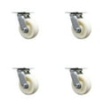 thumbnail image 1 of 5 Inch SS Nylon Swivel Caster Set with Delrin Bearings and Swivel Locks SCC, 1 of 2