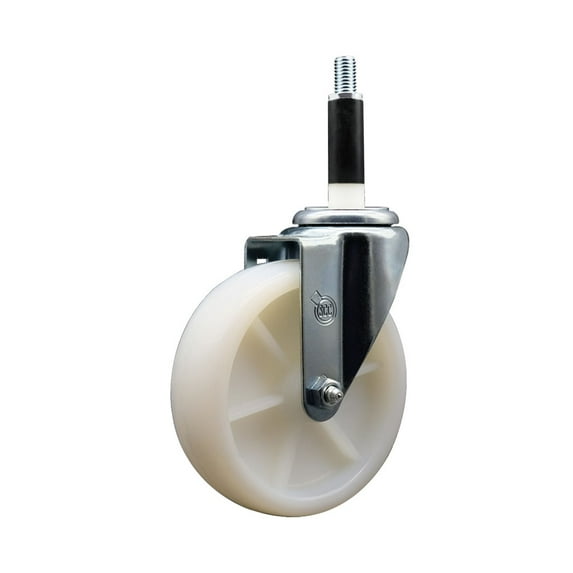 5 Inch SS Nylon Wheel Swivel 7/8 Inch Expanding Stem Caster SCC