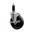 thumbnail image 1 of 5 Inch SS Phenolic Swivel 1-1/8 Inch Expanding Stem Caster with Brake SCC, 1 of 2