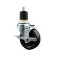 thumbnail image 1 of 5 Inch SS Phenolic Swivel 1-7/8 Inch Expanding Stem Caster with Brake SCC, 1 of 2