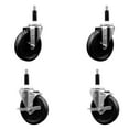 thumbnail image 1 of 5 Inch SS Phenolic Wheel Swivel 7/8 Inch Expand Stem Caster Set 2 Brakes SCC, 1 of 2
