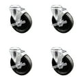 thumbnail image 1 of 5 Inch SS Phenolic Wheel Swivel Bolt Hole Caster Set with Brake Service Caster, 1 of 2
