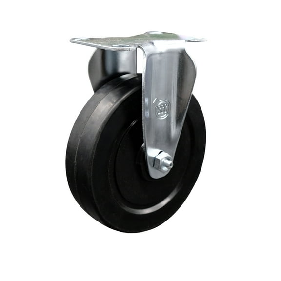 5 Inch SS Soft Rubber Wheel Rigid Top Plate Caster Service Caster Brand