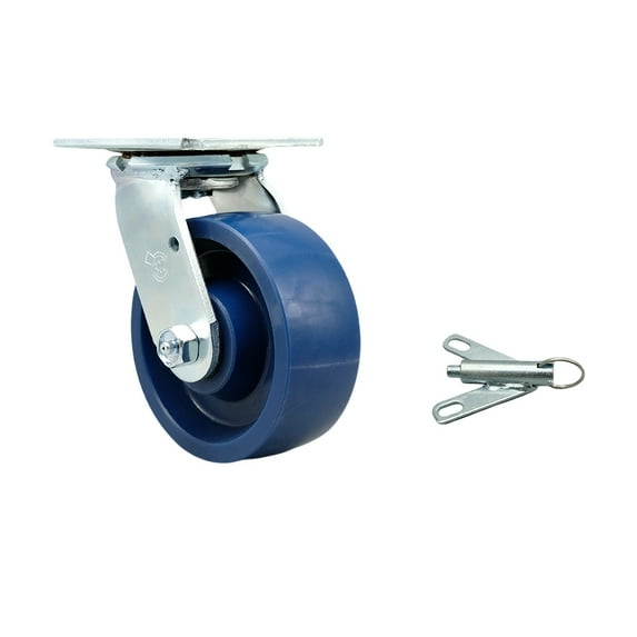 5 Inch SS Solid Poly Swivel Caster with Ball Bearing and Swivel Lock SCC