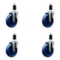 thumbnail image 1 of 5 Inch SS Solid Poly Wheel Swivel 1-3/4 Inch Expanding Stem Caster Set SCC, 1 of 2