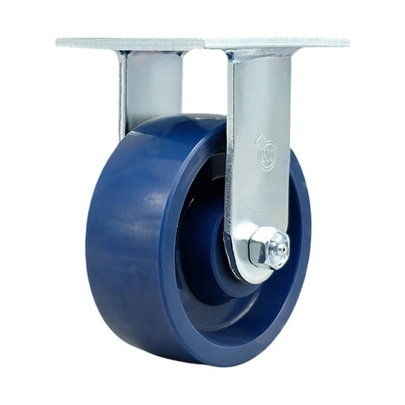 5 Inch SS Solid Polyurethane Wheel Rigid Caster with Delrin Bearing SCC