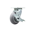 thumbnail image 1 of 5 Inch SS Thermoplastic Rubber Swivel Caster with Ball Bearing and Brake SCC, 1 of 2