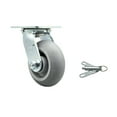 thumbnail image 1 of 5 Inch SS Thermoplastic Rubber Swivel Caster with Ball Bearing and Swivel Lock, 1 of 2