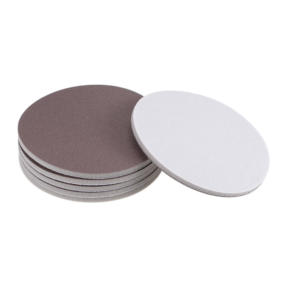 5-Inch Sanding Sponge Hook and Loop Sanding Disc Wet / Dry for Car Wood Drywall Metal Brown Corundum 500-600grit 6pcs