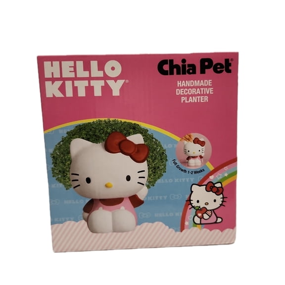 5 Inch Sanrio Hello Kitty Chia Pet Handmade Decorative Planter