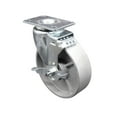 thumbnail image 1 of 5 Inch Semi Steel Cast Iron Wheel Swivel Top Plate Caster with Brake SCC, 1 of 2