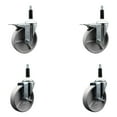 thumbnail image 1 of 5 Inch Semi Steel Swivel 7/8 Inch Expanding Stem Caster Set 2 Total Lock Brakes, 1 of 2