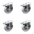 thumbnail image 1 of 5 Inch Semi Steel Swivel Bolt Hole Caster Set with Total Lock Brake SCC, 1 of 2