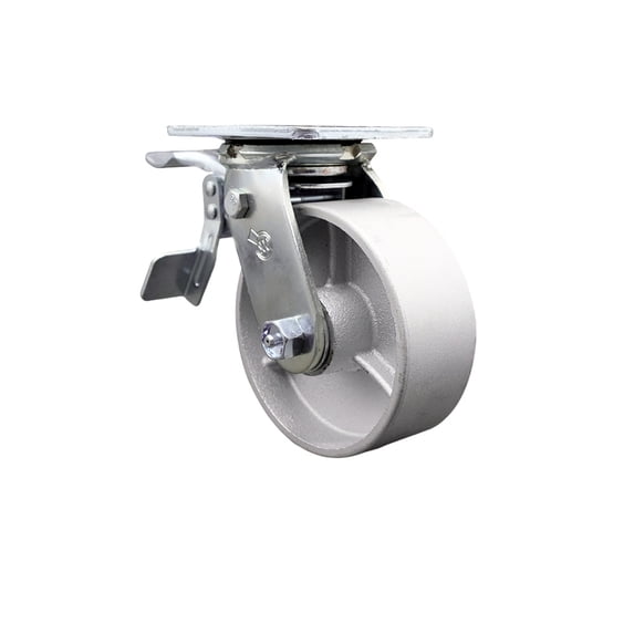 5 Inch Semi Steel Swivel Caster with Ball Bearing and Total Lock Brake SCC