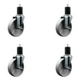thumbnail image 1 of 5 Inch Semi Steel Wheel Swivel 1-3/4 Inch Expanding Stem Caster Set SCC, 1 of 2