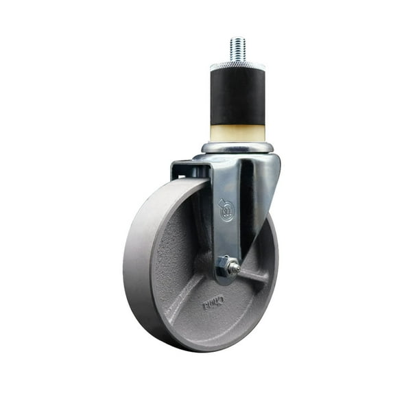 5 Inch Semi Steel Wheel Swivel 1-7/8 Inch Expanding Stem Caster SCC