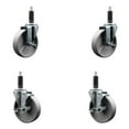 thumbnail image 1 of 5 Inch Semi Steel Wheel Swivel 1 Inch Expanding Stem Caster Set 2 Brakes SCC, 1 of 2