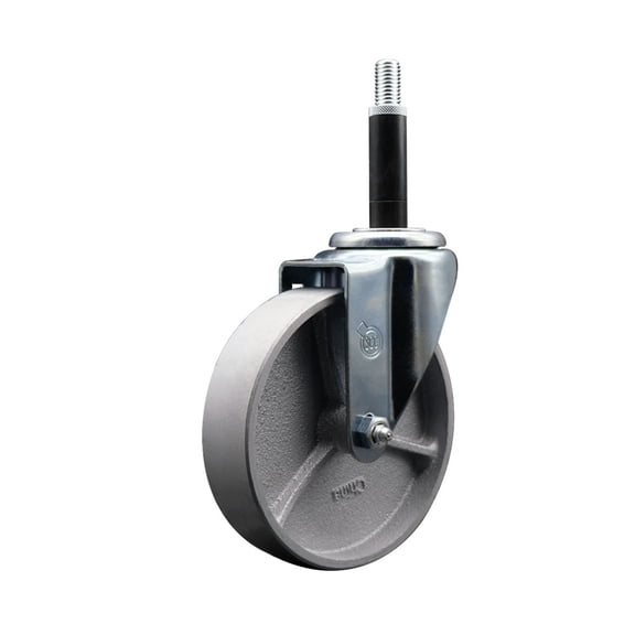 5 Inch Semi Steel Wheel Swivel 3/4 Inch Expanding Stem Caster SCC