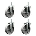 thumbnail image 1 of 5 Inch Semi Steel Wheel Swivel 5/8 Inch Threaded Stem Caster Set Service Caster, 1 of 2
