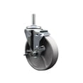 thumbnail image 1 of 5 Inch Semi Steel Wheel Swivel 5/8 Inch Threaded Stem Caster with Brake SCC, 1 of 2