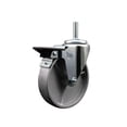 thumbnail image 1 of 5 Inch Semi Steel Wheel Swivel 5/8 Inch Threaded Stem Caster with Brake SCC, 1 of 2