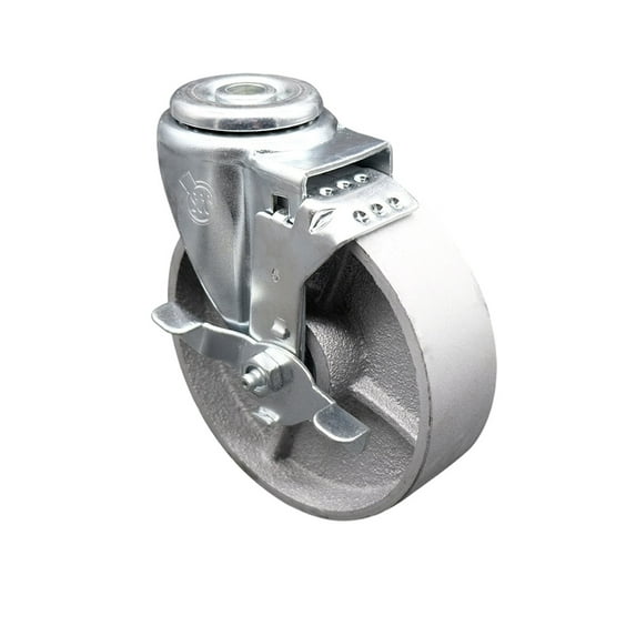 5 Inch Semi Steel Wheel Swivel Bolt Hole Caster with Brake Service Caster Brand
