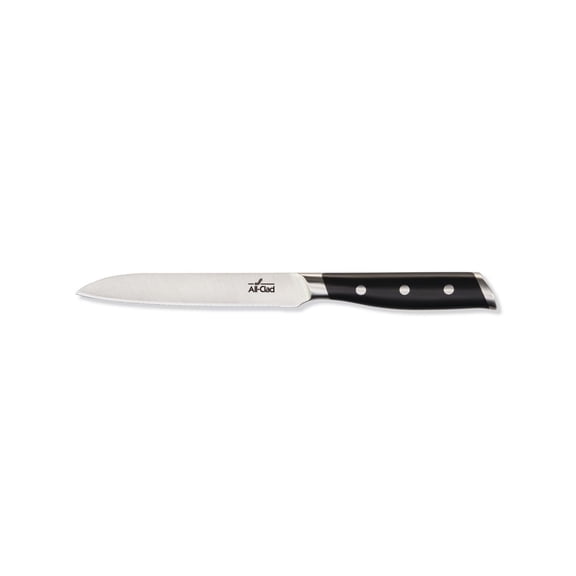 5-Inch Serrated German Steel Utility Knife Full-Tang POM Handle