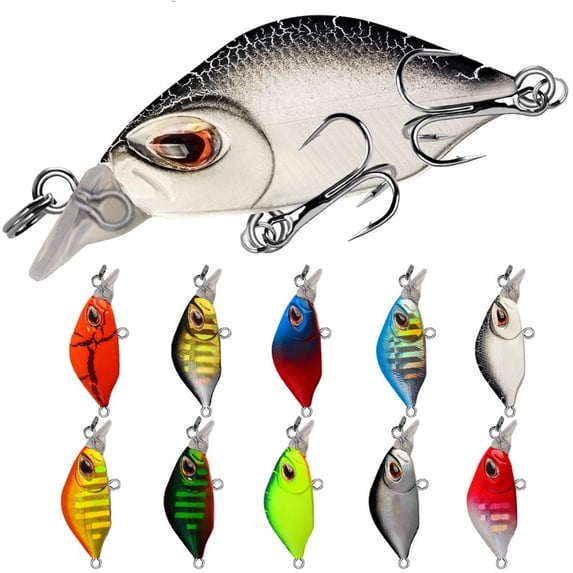 5-Inch Sinking Crankbait Lure, Realistic Hard Bionic Fishing Lure With Sharp Treble Hooks, Lifelike 3D Eyes & Durable Abs Body, Effective For Freshwater & Saltwater Fishing, Pack