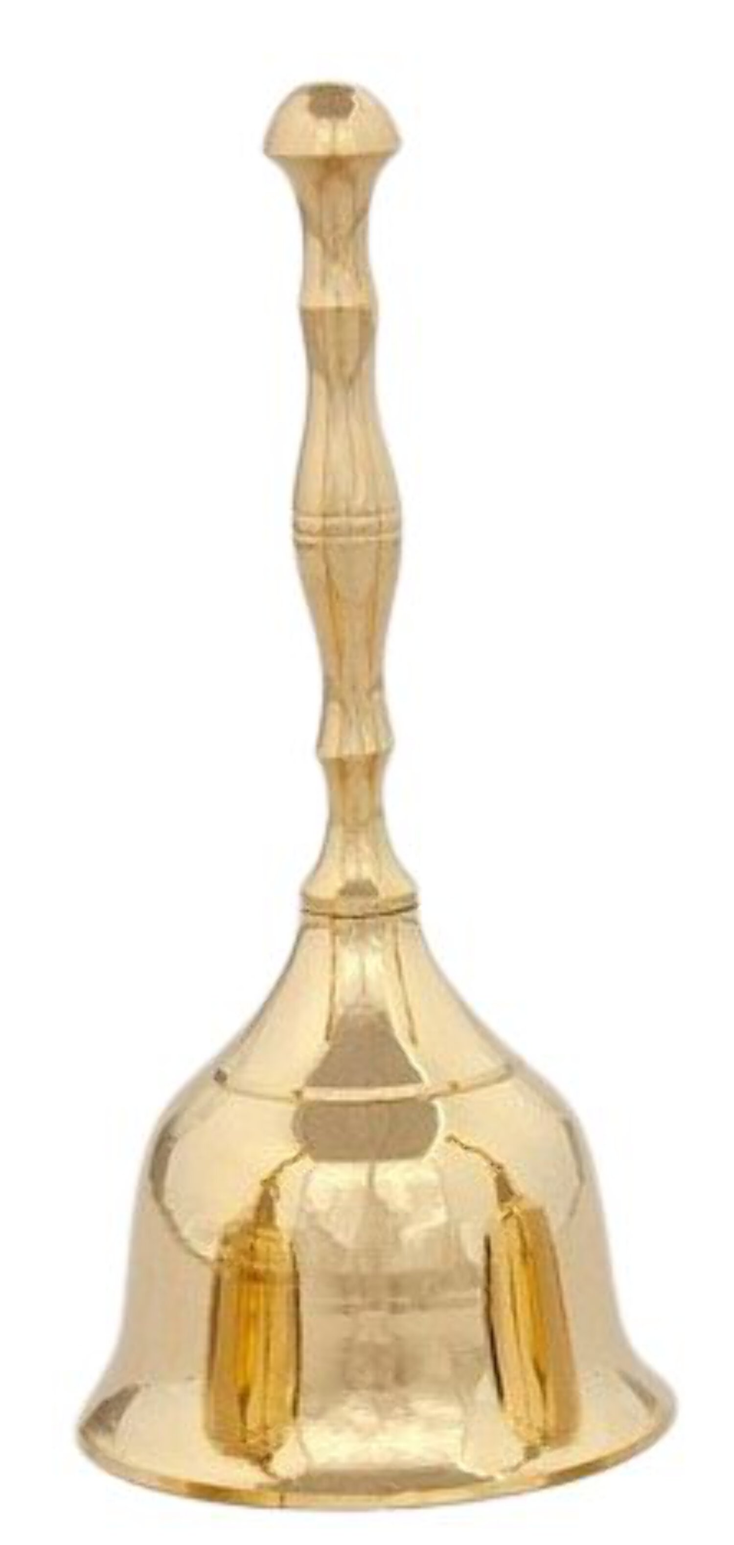Handbell Pin 5-Inch Smooth Polished Brass Handbell | Classic Bell for Events ...