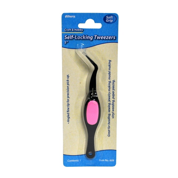 5 Inch Soft Grip Self-Locking Tweezers