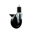 thumbnail image 1 of 5 Inch Soft Rubber Swivel 1-3/4 Inch Expanding Stem Caster with Brake SCC, 1 of 2