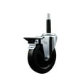 thumbnail image 1 of 5 Inch Soft Rubber Swivel 3/4 Inch Expanding Stem Caster with Brake SCC, 1 of 2